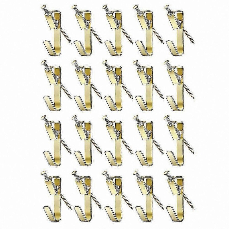 20-Pack Canvas Easel Hooks for Hanging Pictures Wall Mount Brackets Hangers and Nails for Art Displays