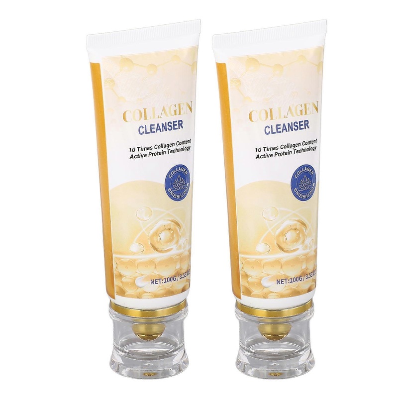 2pcs 100g Organic Collagen Facial Cleanser Moisturizing Wash