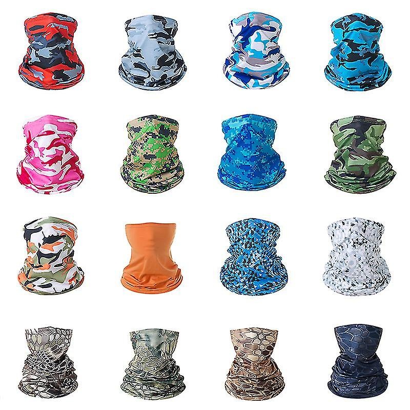 2pcs Cycling Magic Scarf Summer Outdoor Sport Fishing Motorcycle Face Mask Sun Protection Scarf Windproof Breathable
