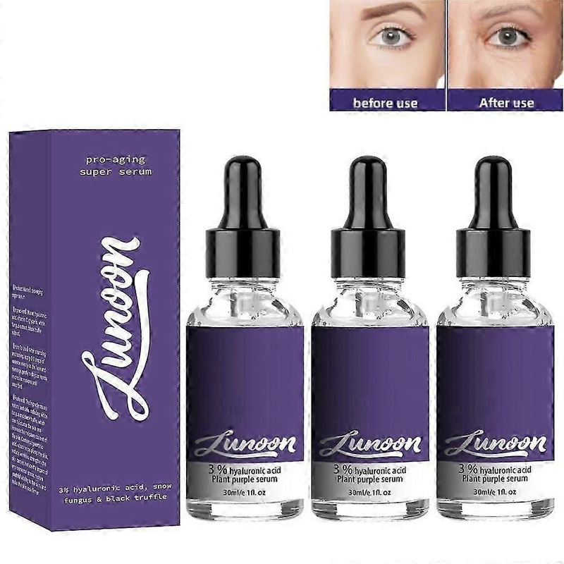 3X Pro-Aging Super Serum,Pro Anti-Aging 3% Hyaluronic Acid Face Serum, 30 ml Pro-Aging Super Serum from Plants are Purple Cs
