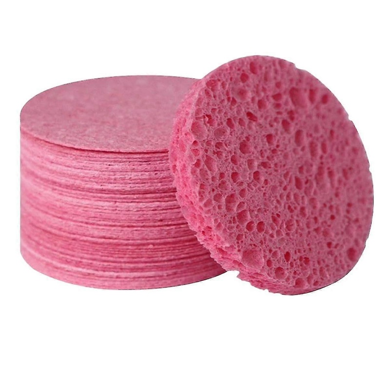 50PCS Cleansing Pads for Face Compressed Sponges Turmeric Cleanser Pads for Skin Cleansing and Exfo