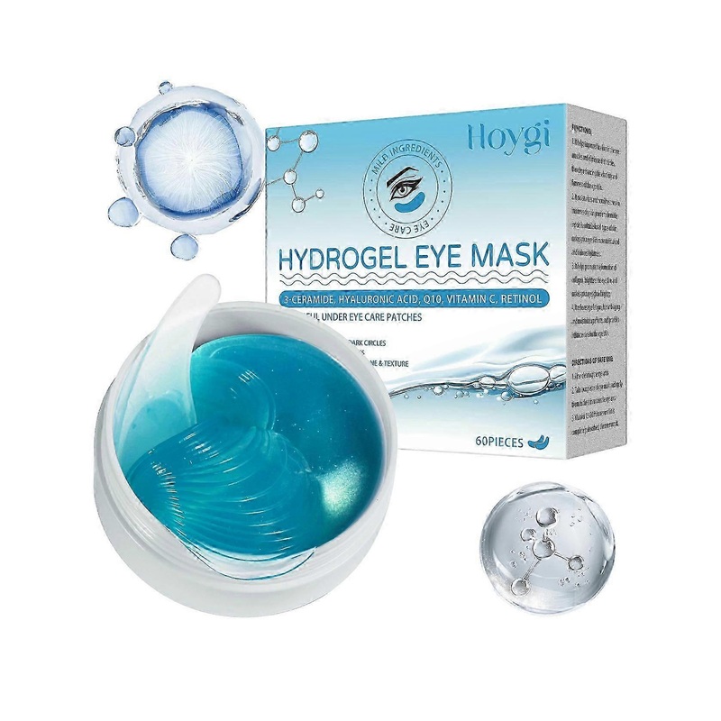 Collagen Eye Pads,Hydrogel Eye Mask Against Dark Circles,Hyaluronic & Collagen Anti-Ageing Eye Mask, Eye Gel Pads Anti-Wrinkle