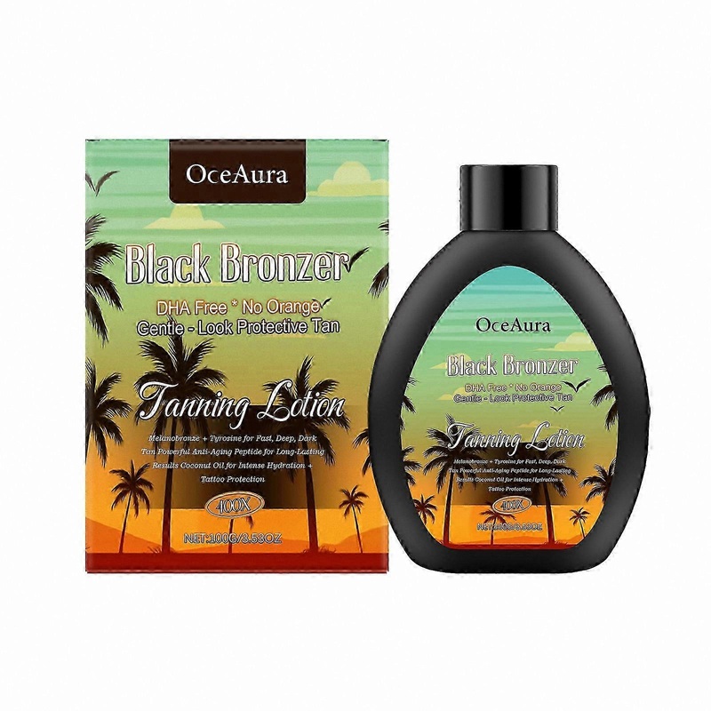 Dark Tanning Lotion with Bronzer for Indoor & Outdoor Use to Achieve Fast, Deep Tan Results