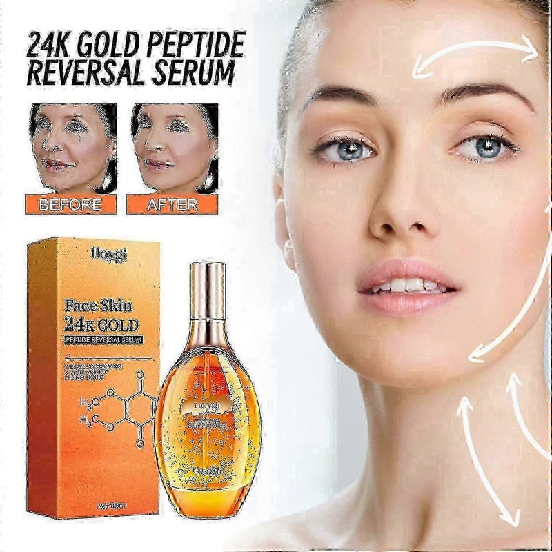 Hoygi 24k Gold Peptide Reversal Serum, Moisturizing Anti-wrinkle Firming And Anti-aging Essence