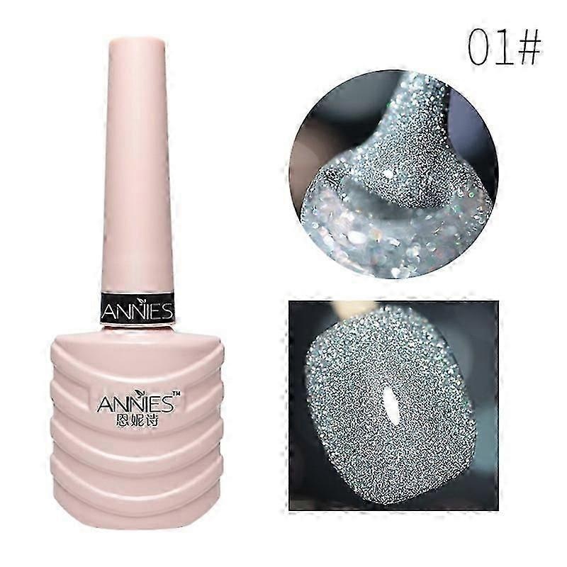 Reflective Glitter Gel Nail Polish Colorful Diamond Glue Nail Art Laser Bungee Sparkling Cs