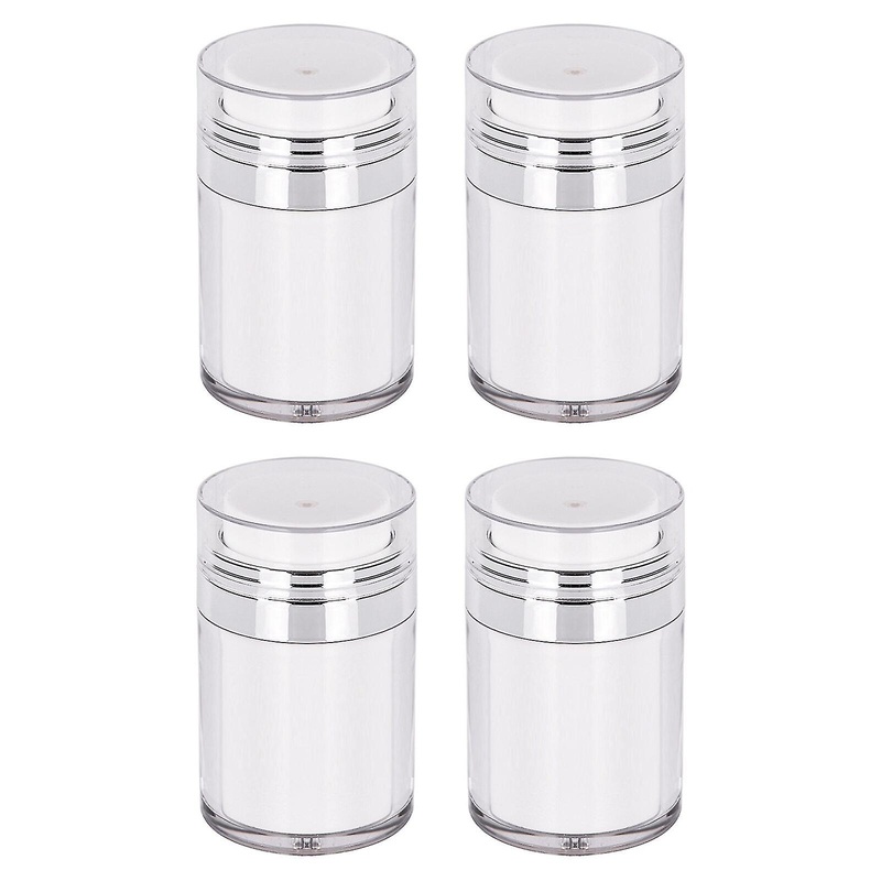 Travel Vacuum Cream Jar Bottle Refillable Pump Press Cosmetic Cream Container A+