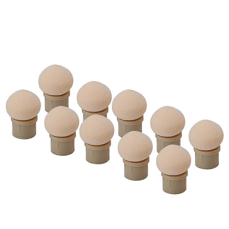10pcs Replaceable Sponge Head For Glitter Powder Dotting Pen Brush Nail Art Tool (Sharp End)