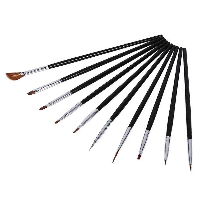 10Pcs Set DIY Nail Art Pen Brush Tools Polish UV Gel Cosmetic Decoration