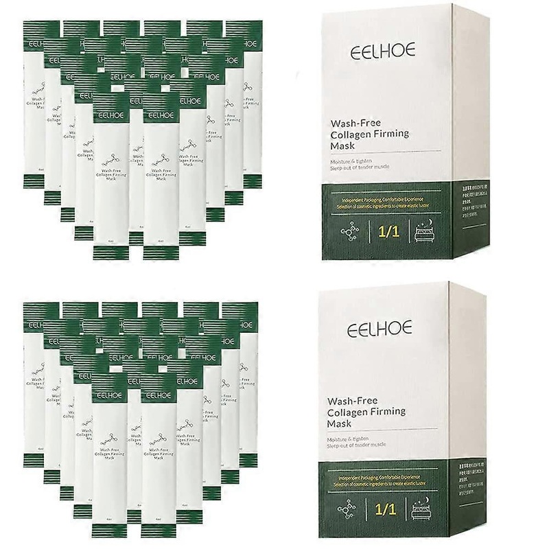 40 Packs Collagen Firming Mask Skin Care, Wash-Free Sleeping Facial Mask, Essential Lifting Firming Anti Aging Moisturizing Face Care Gel Cream, Porta