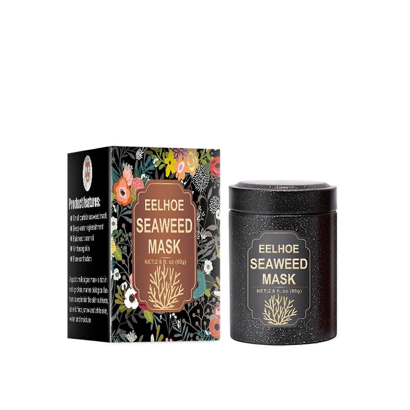 80g Seaweed Moisturizing Face Mask Brighten Skin Tone Deep Cleansing Wrinkles Algae Mask Skin Care
