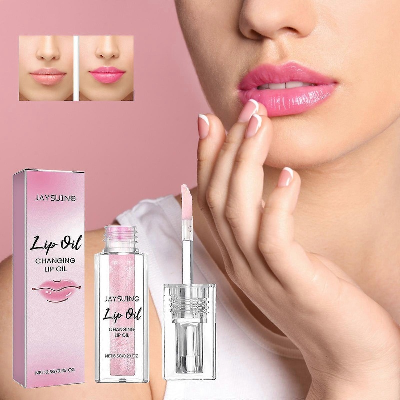 Magic Colour Changing Lip Oil, Color Changing Lip Gloss, Long-Lasting Moisturizing Lip Gloss, Colour Changing Lip Oil Tint, Plumping Lip Closs Oil