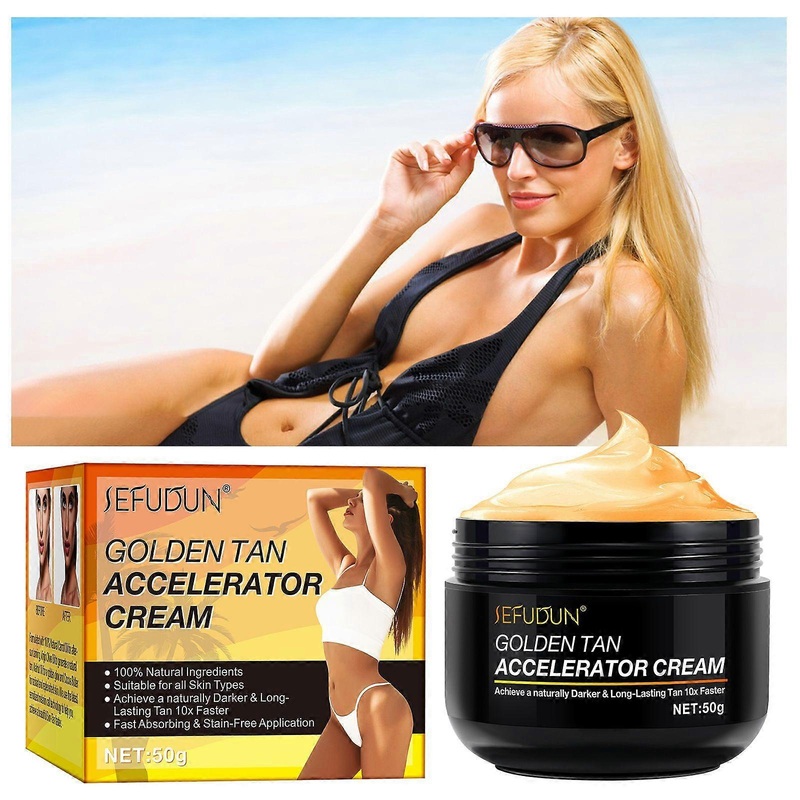 Tanning Gel Golden Tan Accelerator Cream Summer Beach Bronzed Skin Self-tanning Cream 50g