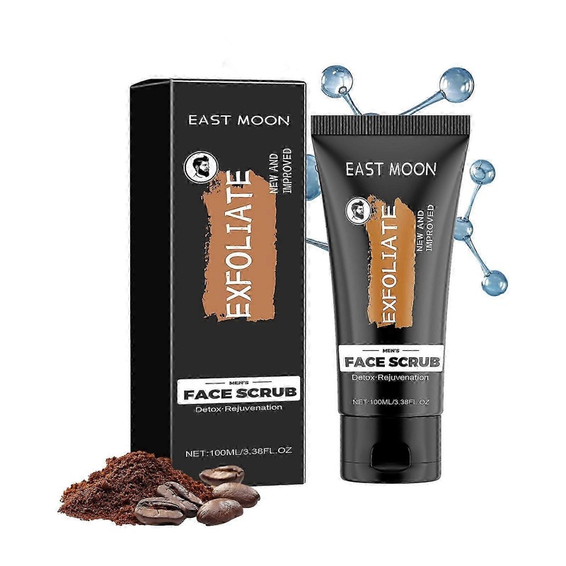 East Moon Men's Facial Scrub Deep Cleansing Skin Refreshing and Non Tightening Exfoliating Facial Scrub