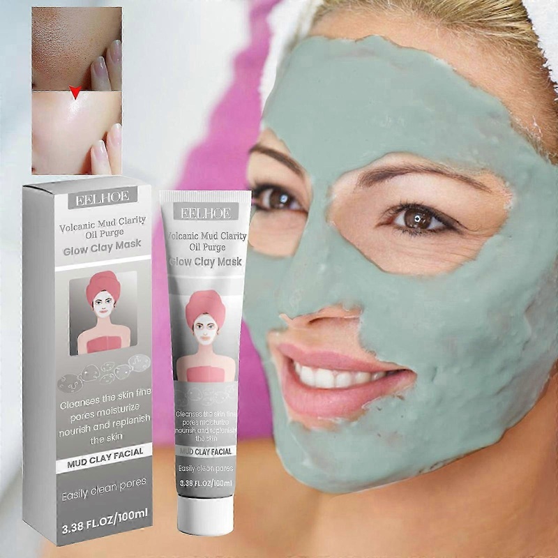 EELHOE volcanic mud cleaning mud film tightens, cleanses, moisturizes, and removes blackheads and acne