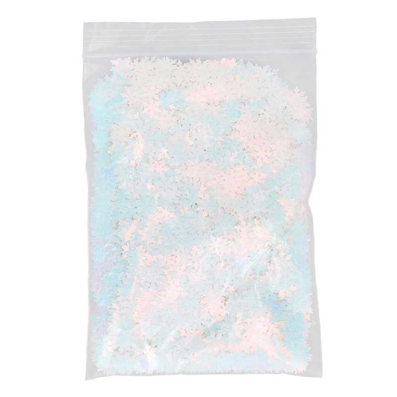 Shiny Snowflake Shaped Glitter Sequins for Party Confetti, Winter Wonderland Iridescent Shine Easy-to-use for Unique Nail Look and Home Decor