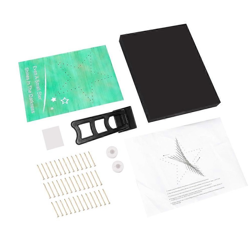 Star DIY Nail String Art Kit 3D Drawing Nails Winding Lines Painting Home Decor(Green)