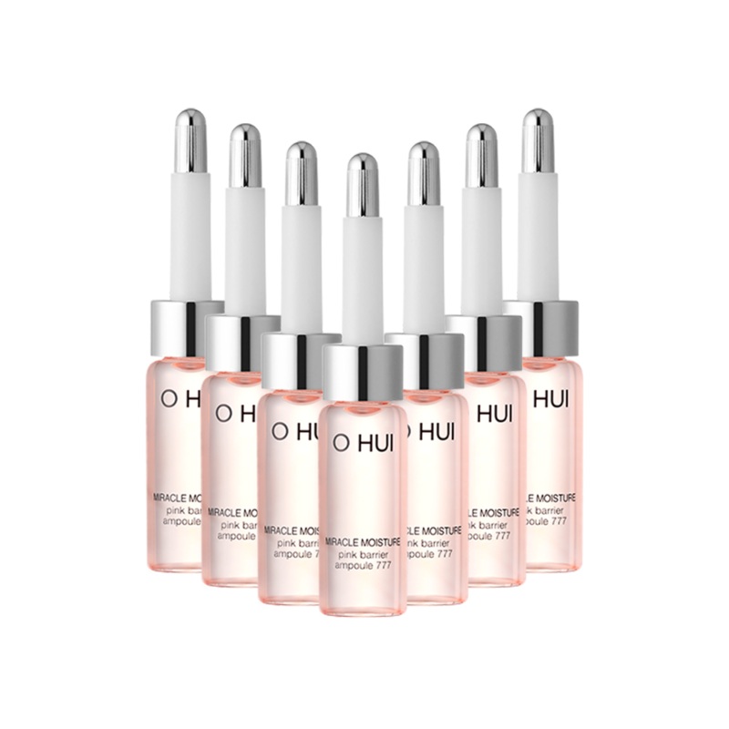 O HUI Miracle Moisture Pink Barrier Ampoule 777 Set